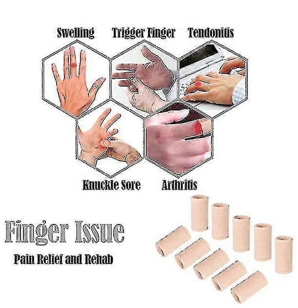 10 st Fingerärmar, tumspjäla för fingerstöd, Triggerfinger (bebetter)