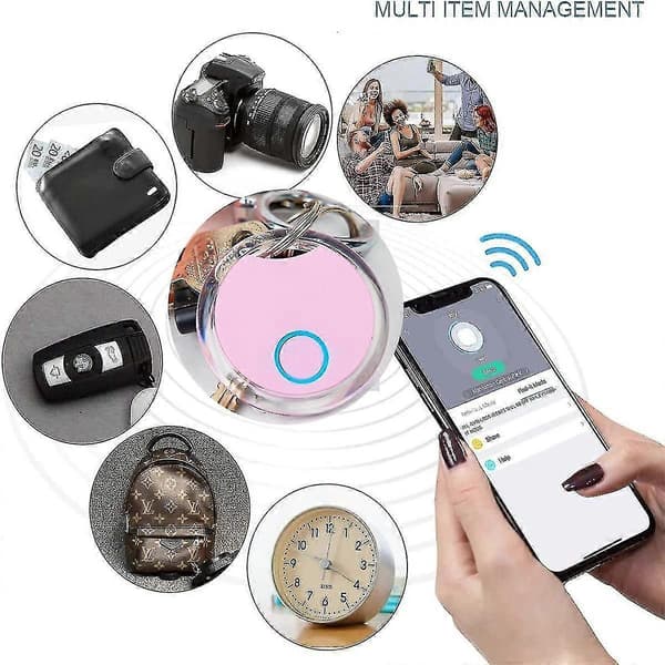 Pack Smart Bluetooth Tracker och Nyckelhittare Med App, Appkontroll Kompatibel, 4 Färger