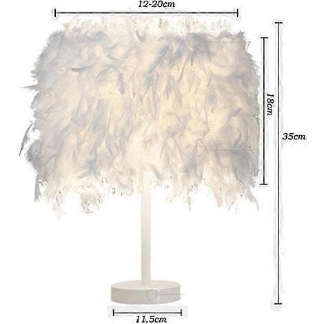 Modern Bordslampa Plume Blanche för Barn Sovrum Läsesal