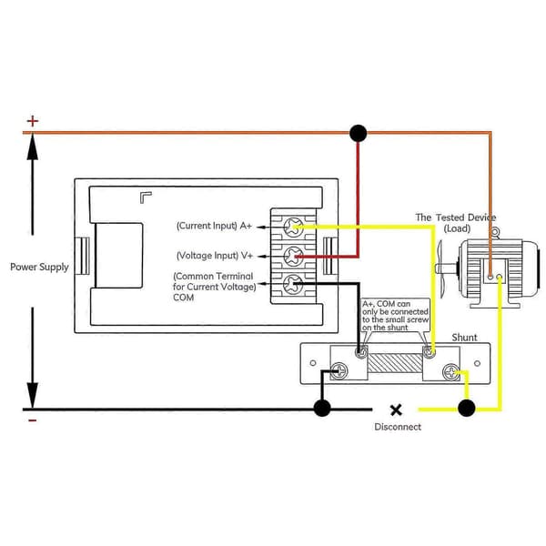 Spänningsströmsdisplay, DC 4,5-100V Digital Voltmeter Amperemeter Multimeterpanel, 0-50A Volt Testare Mätare Amp Detektor, LED Spänningsamperage
