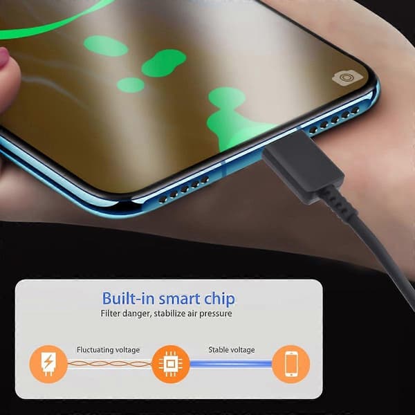 USB C till USB C laddningskabel, 2M extra lång 1 styck