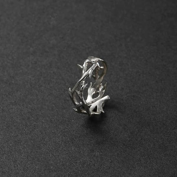 Justerbara ringar Silver Törn Gren Ringar Öppna Ringar för Förlovningsförslag