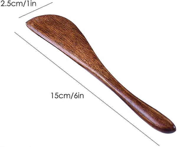 Träsmörkniv, 15 cm, kryddknivar i trä, 6-pack