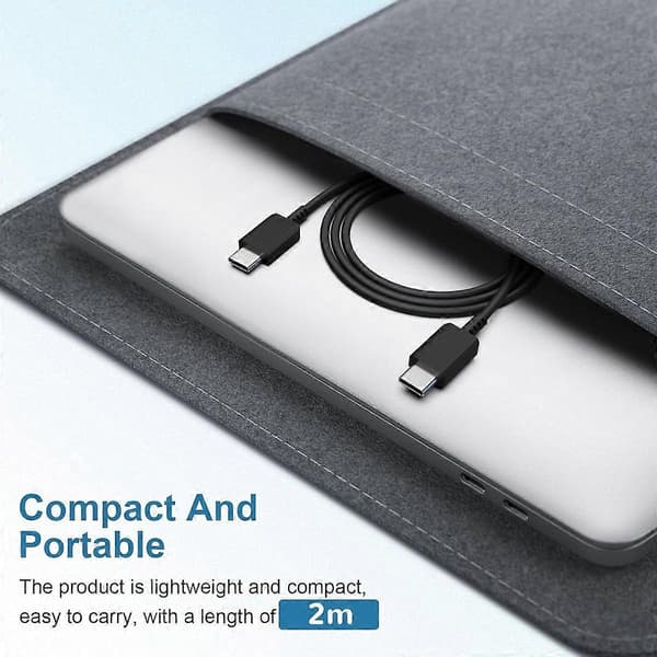 USB C till USB C laddningskabel, 2M extra lång 1 styck