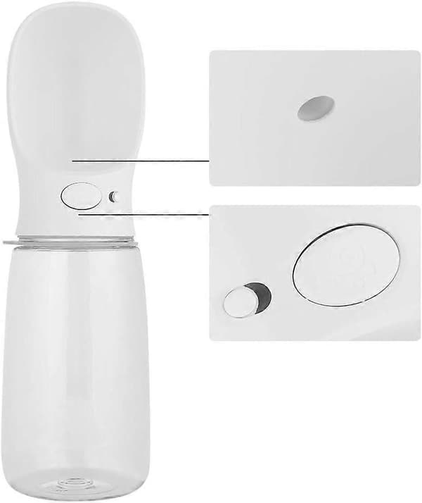 Vattenflaska för husdjur - 550ml Vit