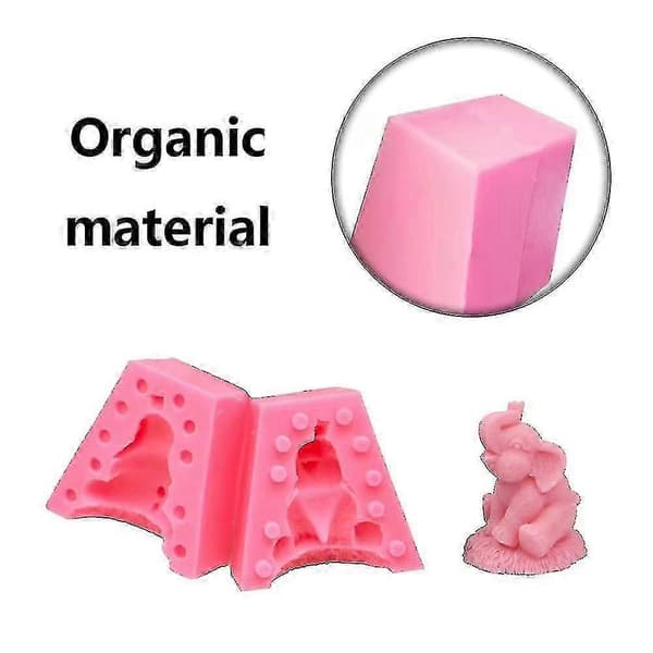 3D Elefant Silikonform för Tårtgodisdekoration Heminredning