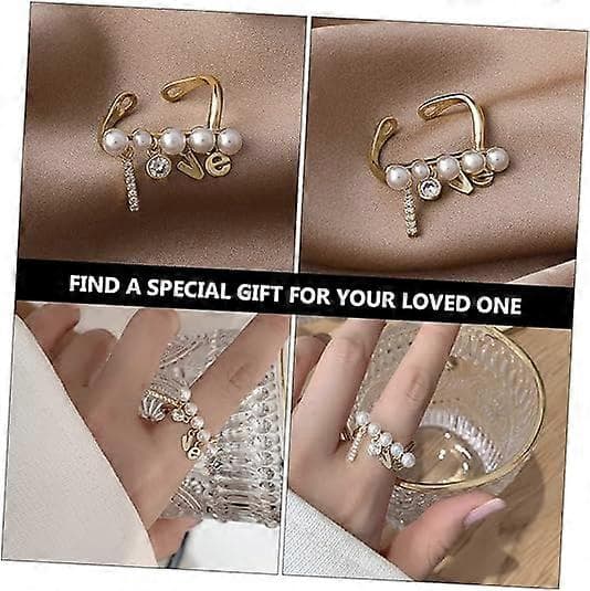 1 st pekfingerring Statementringar för kvinnor Strassfingerring Guldpläterade Statementringar Löfte Tunna ringar Mode Öppna Parringar