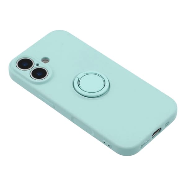 Silikonskal med rem, ring och stativ för iPhone 17