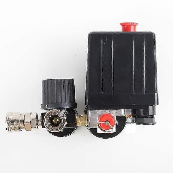 Luftkompressor Tryckströmbrytare Kontrollventil Regulator Mätare 220V 0-180 psi med Snabbkoppling