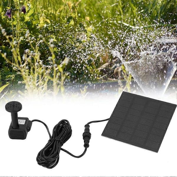 Solpanel Dränkbar Vattenpumpsats för Fontän Trädgård Stenparti Damm Pool