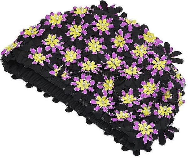 Badmössa med blommiga blad i retrostil för kvinnor
