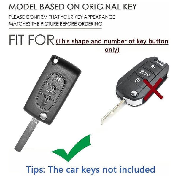 Lämplig för logo Citroen fällbart nyckelhölje C4 C5 bilhölje