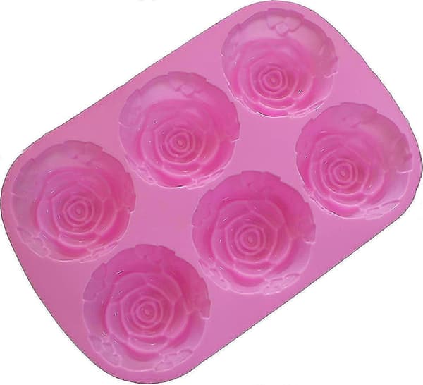 4-pack Silikon Tvålform för Tårta Gelé Pudding Choklad 6 Hålrum