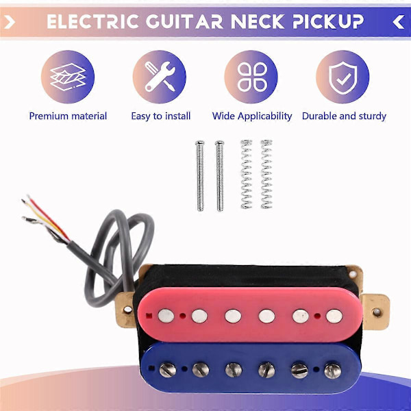 Elektrisk Gitarr Dubbel Coil Humbucker Elektrisk Gitarr Halspickup för Val 50mm