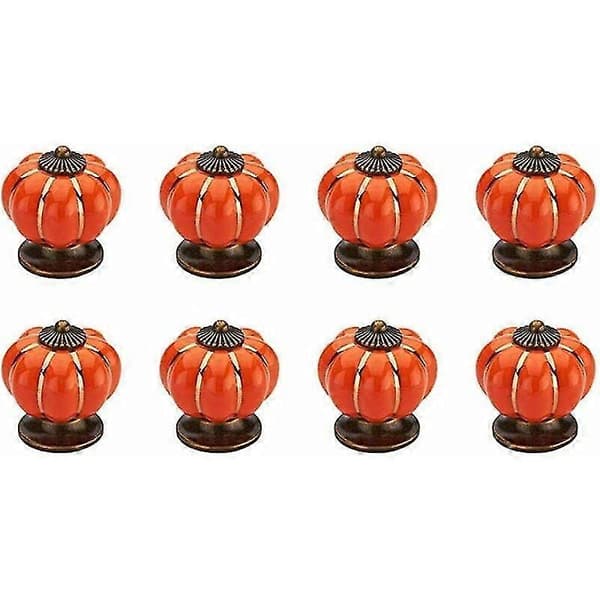 pumpa dörr/låd knoppar, set om 8, orange