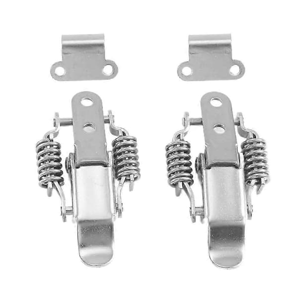 2x Verktygslåda Lådkompression Fjäder Toggle Lås Spänne Klämma Silver
