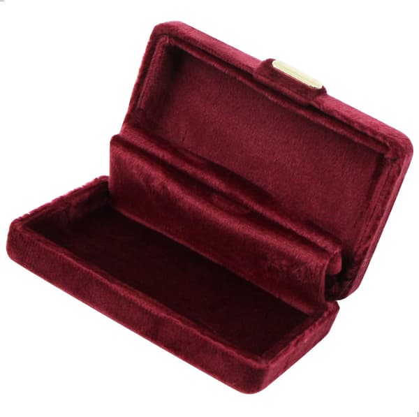 Dubbel ringbox - smyckeskrin för vigselringar - förvaringsbox presentförpackning - förvaringsbox - röd