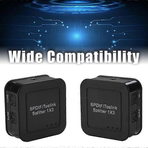 13 Optisk Splitter LPCM2.0/DTS/DOLBY-AC3 Audio 40m Utgång