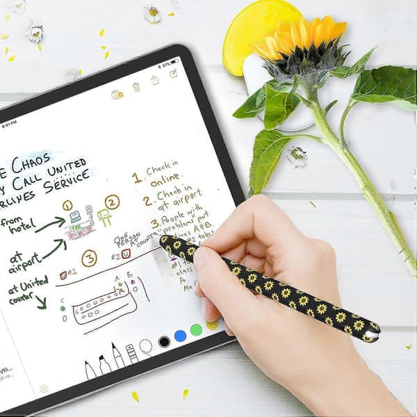 Solrosfodral för Apple Pencil 2:a generationens skyddande silikonfodral Sle @-8