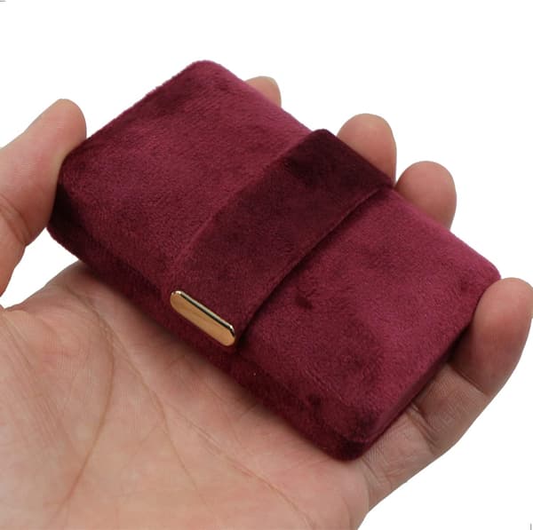 Dubbel ringbox - smyckeskrin för vigselringar - förvaringsbox presentförpackning - förvaringsbox - röd