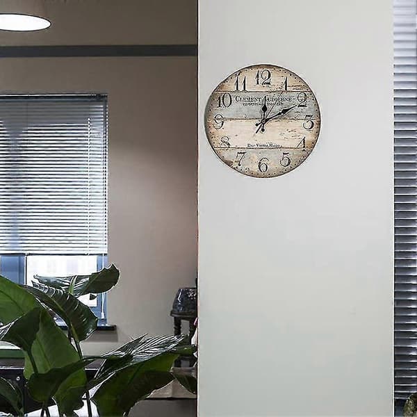 30 cm Träväggklocka Siffror Rustik Stil Heminredning Väggklocka
