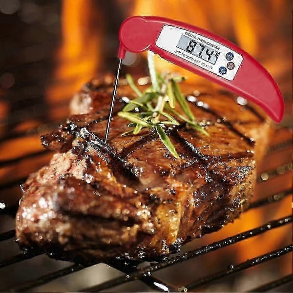 Digital Termometer Mat Kött Matlagning Termometer Köksredskap BBQ Grill Rök Svart