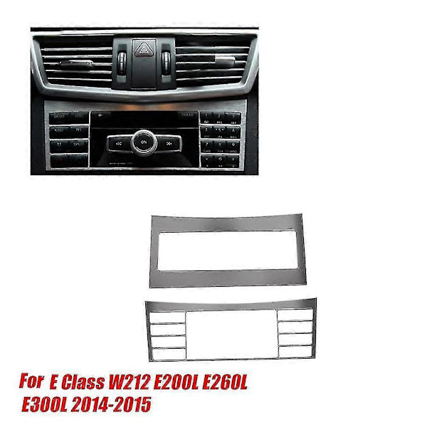 2 st Bilkonsol Luftkonditionering CD Panel Knapp Ram Trim För E Klass W212 E200l E260l E300l 2008-2015