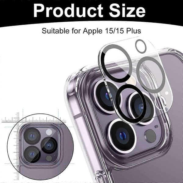 iPhone Kristallklart Kameraglas - Välj iPhone 15-modeller
