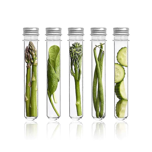 14 Plast Provrör Transparent Provrör Med Skruvlock 40ml