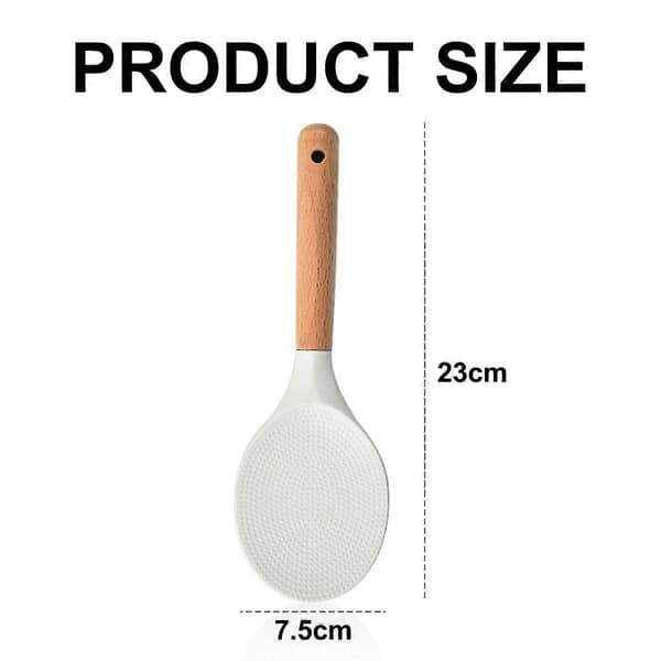 Silikon non-stick ris sked kreativ ris sked riskokare spade ris sked ris sked (svart)