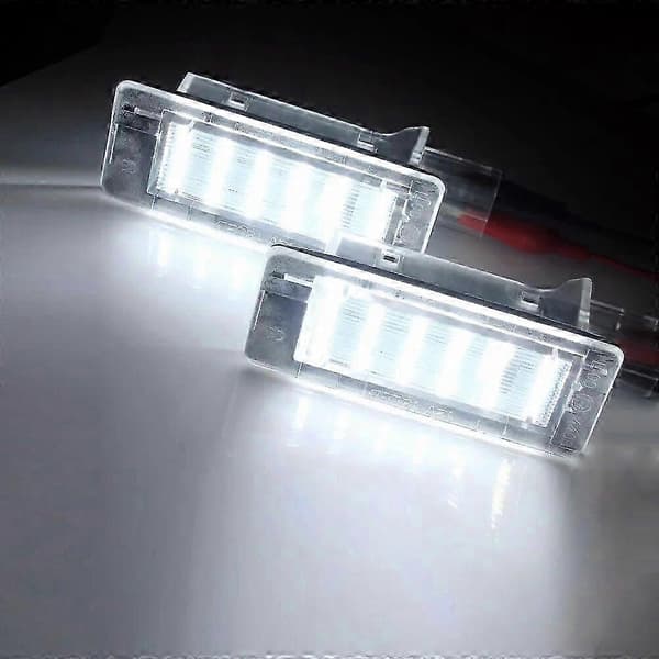 Optimerad LED-nummerskyltsbelysning för Renault Laguna Scenic Espace Fluence