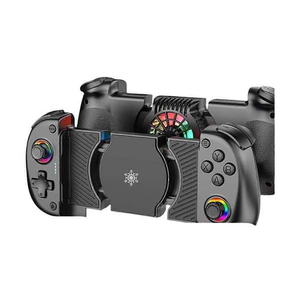 X5mini Trådlös Mobiltelefon Spelkontroll med Kylfläkt Bluetooth Stretchbar Gamepad för Android/iOS/Steam/PC A