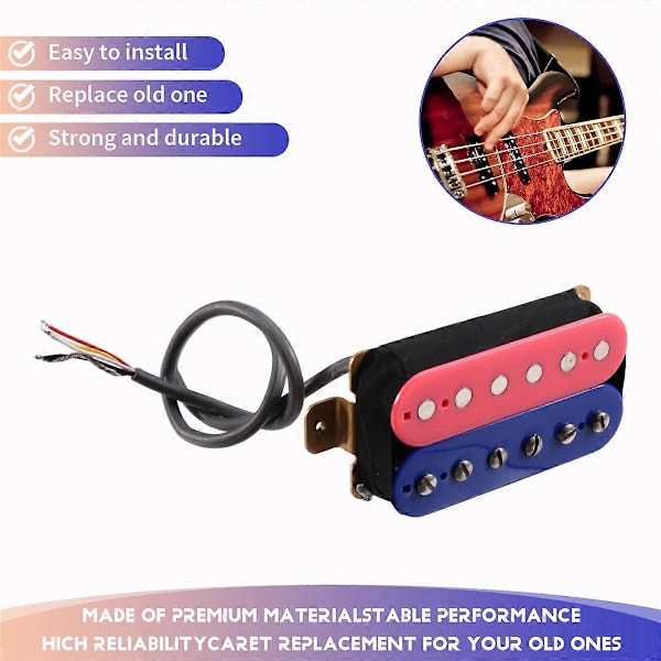 Elektrisk Gitarr Dubbel Coil Humbucker Elektrisk Gitarr Halspickup för Val 50mm
