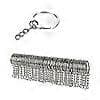 50-pack nyckelringar kort kedja 25 mm Silver