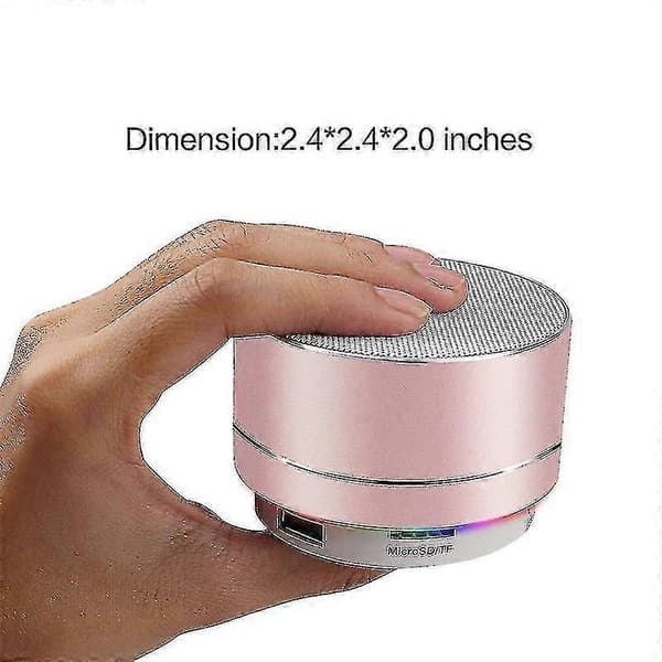 Trådlös Bluetooth-högtalare Mini Led Multifunktion Stereo Bluetooth Roséguld