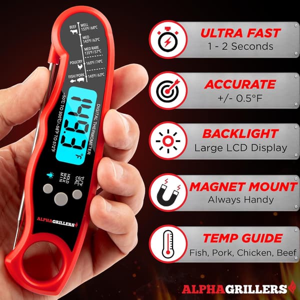 Digital kötttermometer – Omedelbar matlagningstermometer för matlagning och grillning