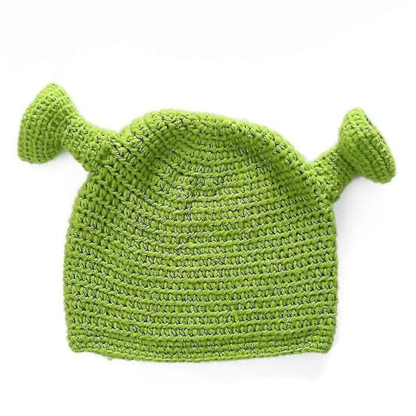 Monster Shrek Vinter Stickad Mössa Nyhet Ull Rolig Hatt