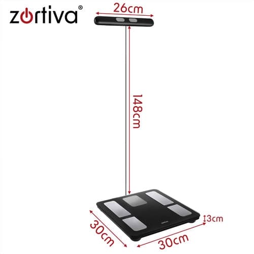 Analytical Bathroom Scale with Body Composition BIA 8 Electrodes WiFi/Bluetooth