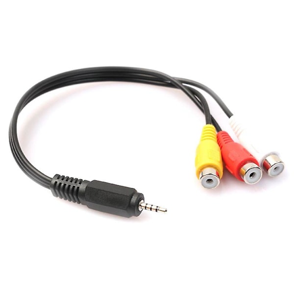 2,5 mm Mini AV -uros 3 RCA -naaras M/F Audio Video -kaapeli Stereoliitäntäsovitinjohto