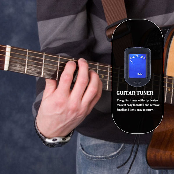 Ukulele Tuner Mini Gitarrstämmare Ukulele Tuner Gitarrstämningsverktyg Akustisk Gitarrstämmare
