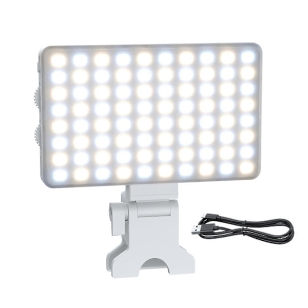 Genopladelig telefonlampe med klips LED Selfie Lys Dæmpbar Super Lys Flicker-Fri Video Fill Light Makeup Lampe