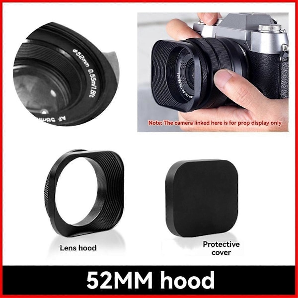 52mm SLR MicroSingle Motorskydd Fyrkantig Aluminiumlegering Motorskydd , , , Kameror Svart