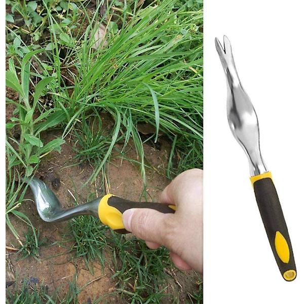 Fiamer Maskrosrensare Trädgårdsverktygssats Trädgård Utomhus Plantering Blommor För Att Ta Bort ogräs (11.8 tum * 0,8 tum, Gul)