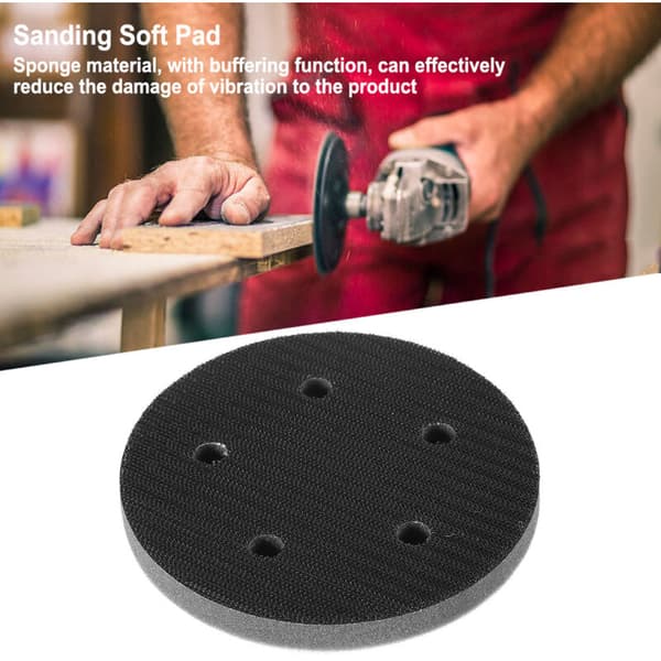 125 mm diameter mjuk svampgränssnittsdyna för slipdynor (5 hål)