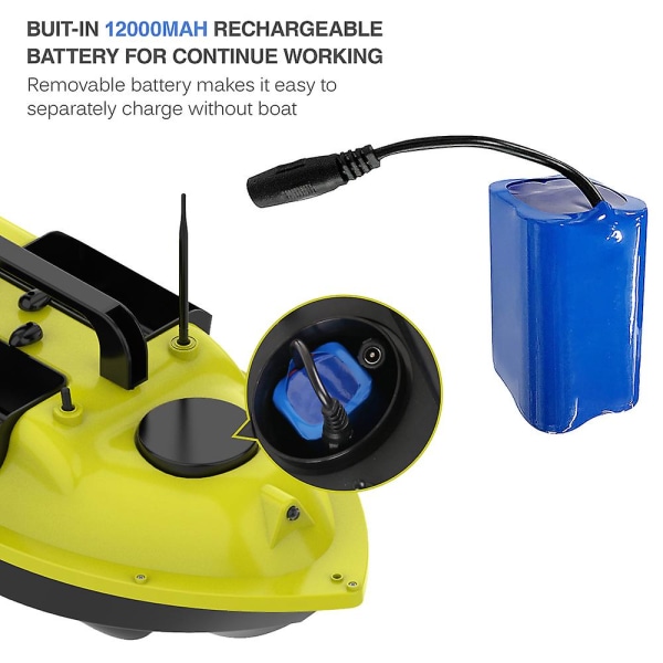 7,4v 12000mah Batteriutbyte för Fiskebetebåt