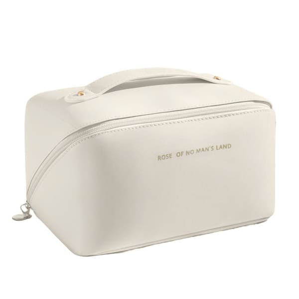 Large & Stylish Toiletry Bag - Makeup Bag White