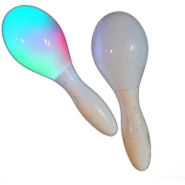 2 X Valolliset LED-vilkkuvat marakassit, monivärinen aistilelu