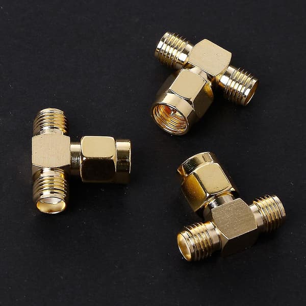 10 stk 3-vejs Splitter Sma Han til To Sma Hun Triple til T Rf Adapter Forbindelse