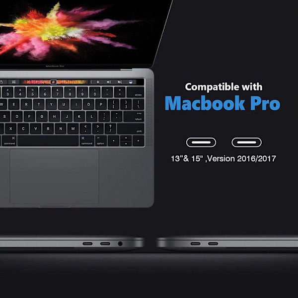 USB C Hub Thunderbolt 6 i 1 med 2x USB C Hanar