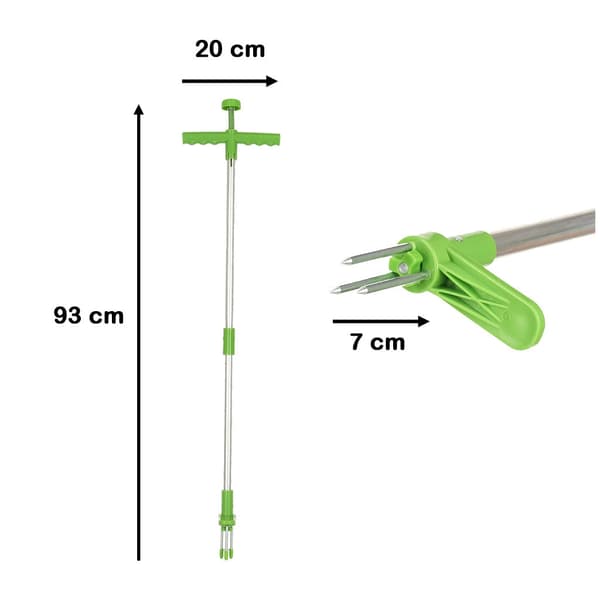 Telescopic weed remover 93 cm with 3 blades and ergonomic handle
